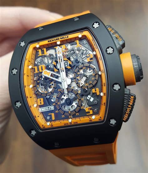 richard mille rm 011 orange storm men|Richard Mille flyback orange storm.